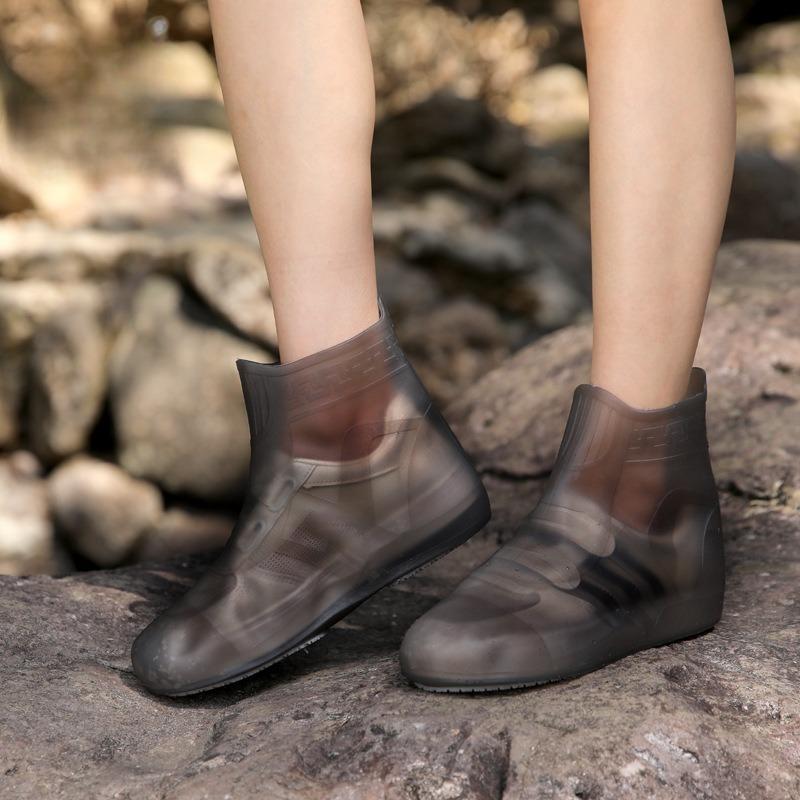 Capa de Sapato de Silicone Impermeável Cobertura para Galochas Protetor de Sapatos Antiderrapante Reutilizável para Exterior Calçado Espessado