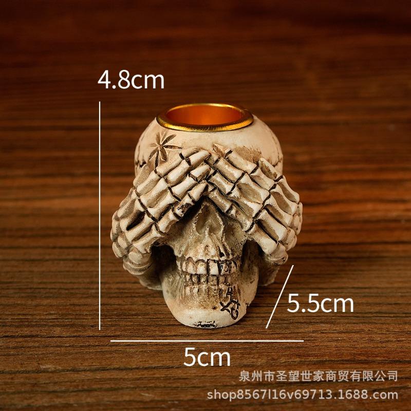 New Creative Personality Do Not Hear Do Not Say Resin Ornaments Halloween Skeleton Ghost Festival Atmosphere Decorations