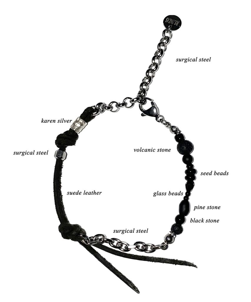 Runds 360 Karen Silver Black Mix Bracelet