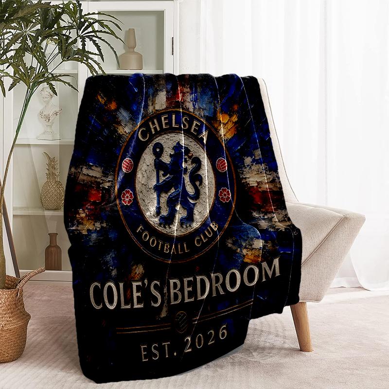 Chelsea F.C Print Blanket - Soft & Comfortable, for Bedroom, Travel, Sofa, Home Decoration - Birthday Christmas Gift for Friend