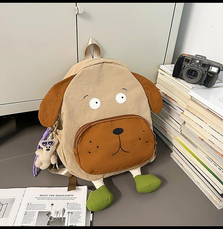 Schoolbag creative puppy styling schoolbag trendy new Korean high-value women's backpack large-capacity cartoon backpack