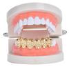 Gold-Plated Skull Hip Hop Grillz - Trendy Halloween Cosplay Tooth Decor