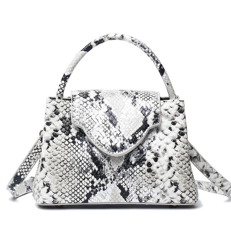 2026 Snake Ostrich Shoulder Crossbody Bag Small PU Leather Flap Women