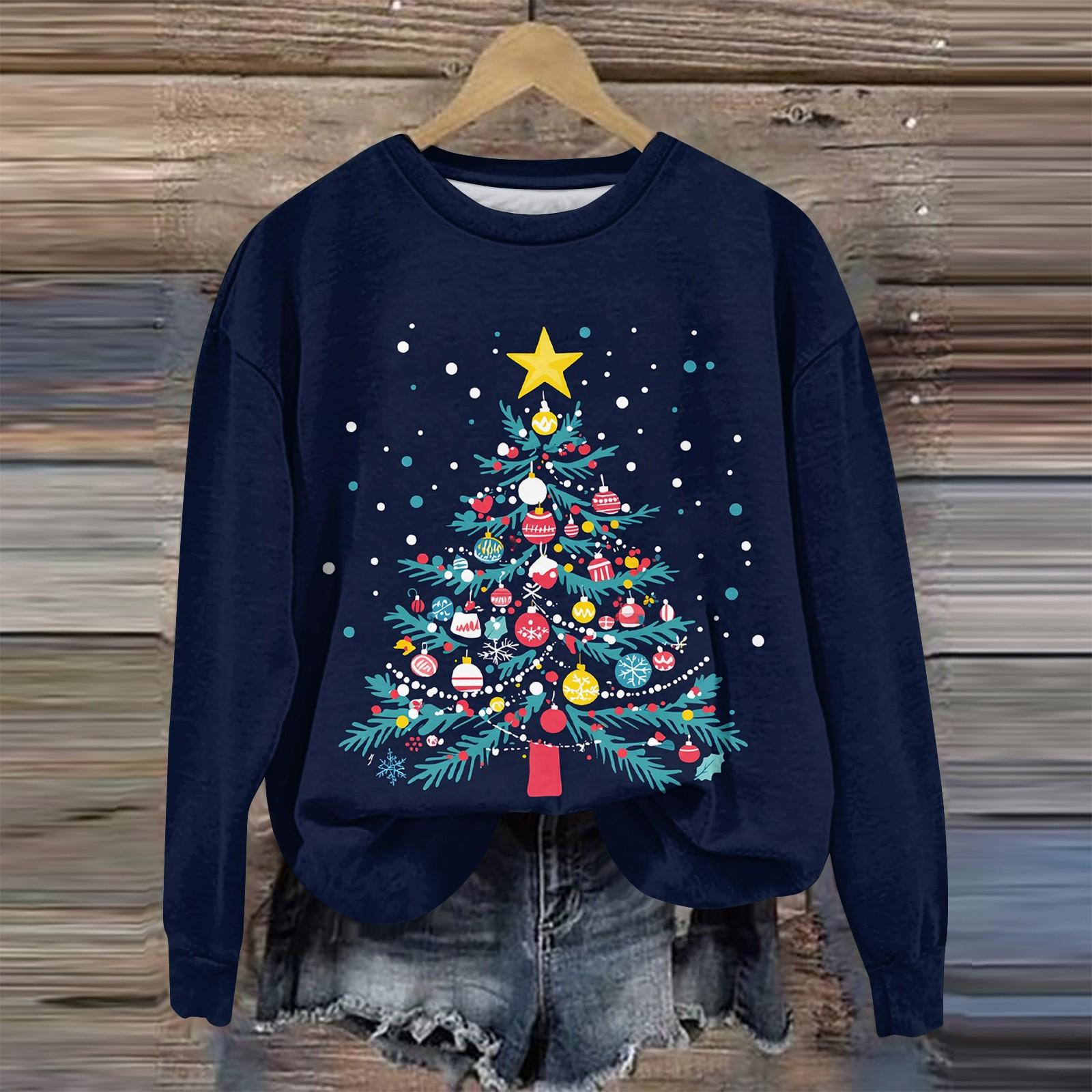 

Женские зимние топы, женская толстовка с длинным рукавом, повседневная, с круглым вырезом, свободный крой, флисовые топы Pollover S тёмно-синий