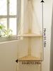 Makramee Hängeregal Boho Wandbehang Handgefertigte Seile Rustikales Holz Schweberegal Hängende Ecke Wandregal Schlafzimmer Dekoration Geschenke