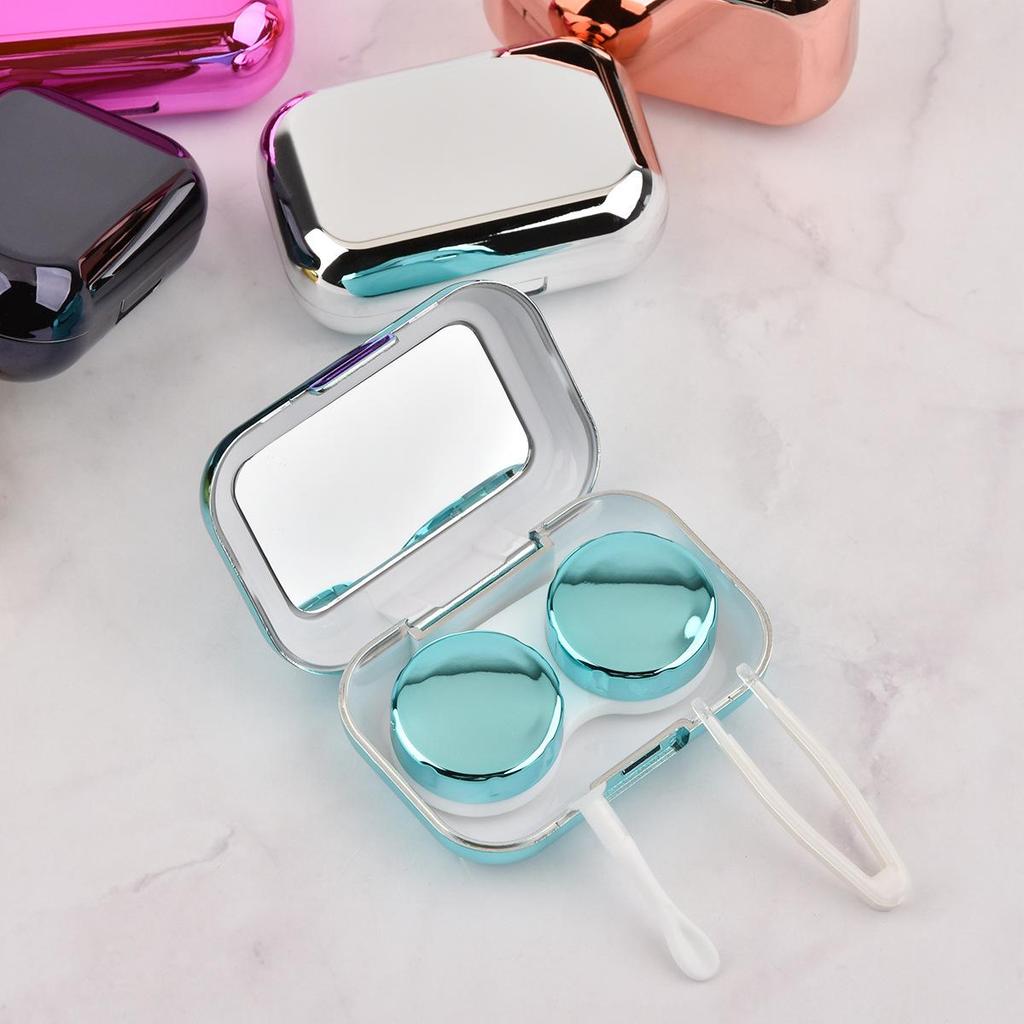 Electroplated Mirror Lens Case Small and Convenient Contact Lens Case Simple Contact Lens Contact Lens Companion Case