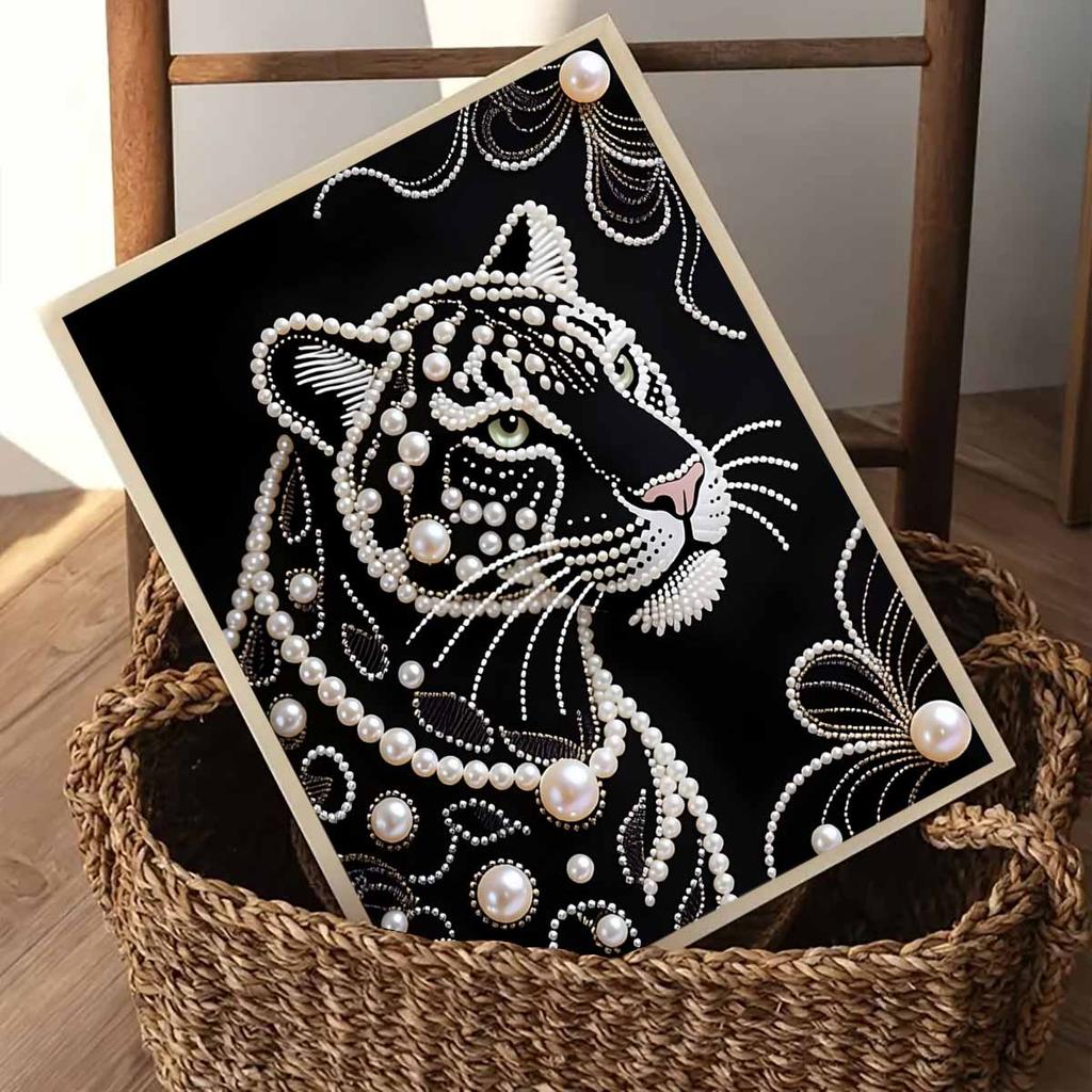 DIY Sady Diamond Art Bílý tygr Bez rámu 35x45cm Sady Diamond Painting Gem Art pro Dospělé/Začátečníky Nápad na dárek Dekorace na stěnu do domácnosti