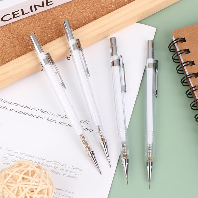 Simple Transparent Mechanical Pencil 0.3 0.5 0.7 0.9Mm Automatic Pencil Lead Refill Art Painting Writing Supplies Stationery