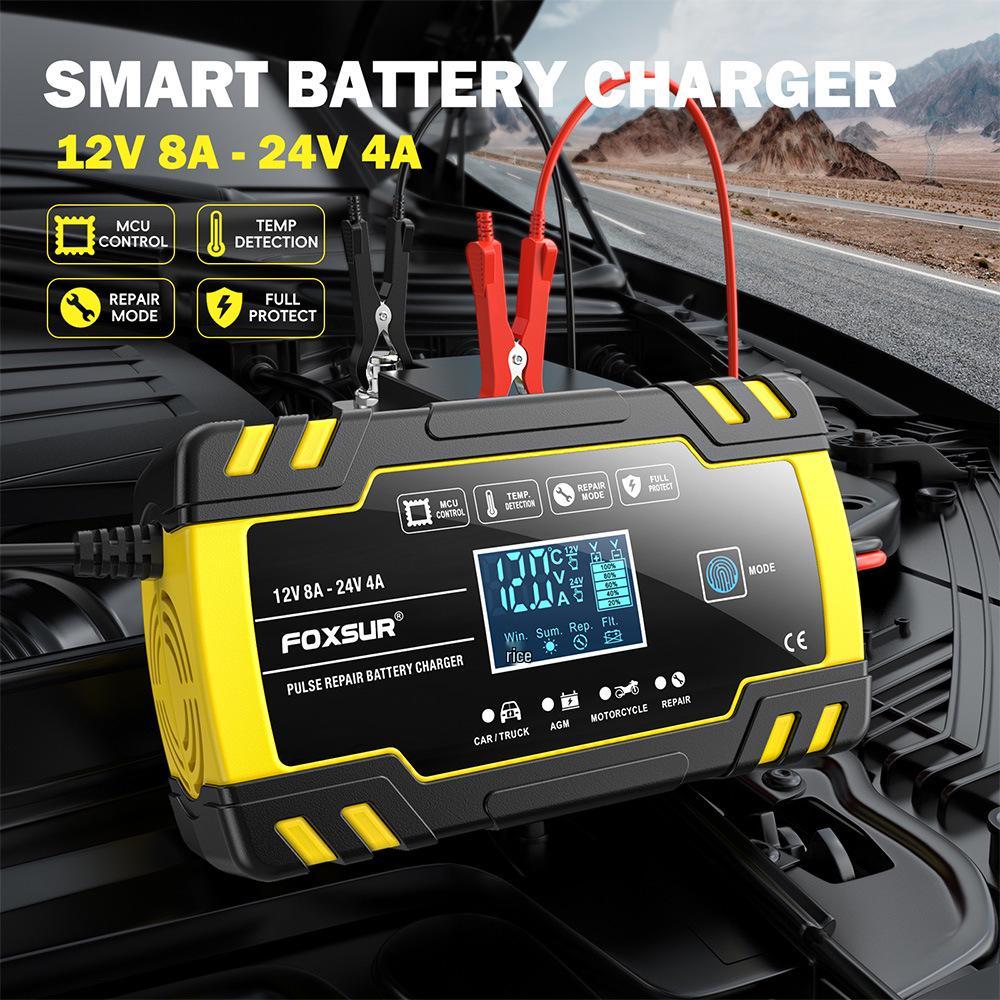 12V/24V Multi-Vehicle Lead Acid Battery Charger for Golf Carts, Trucks, Bikes, Cars