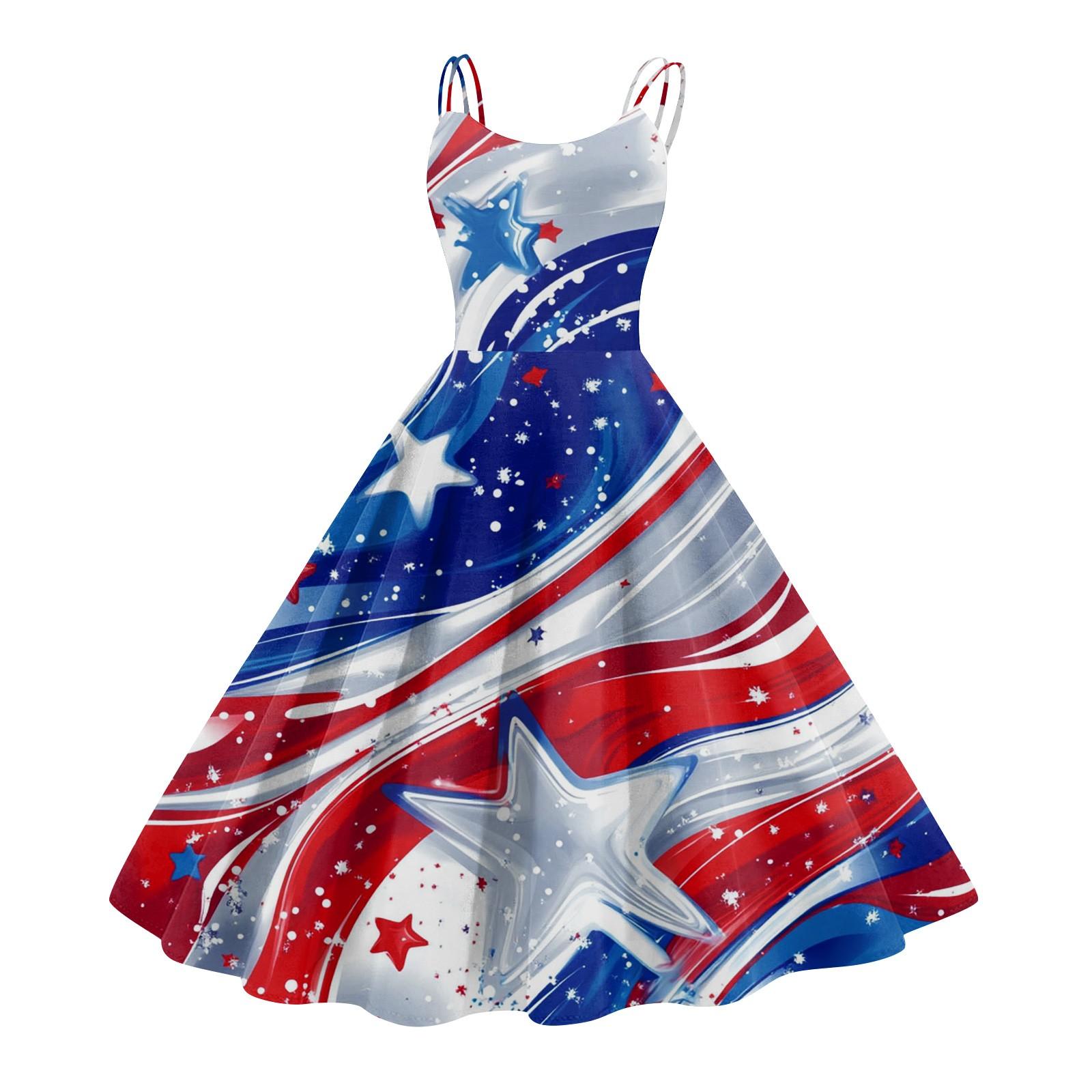 

Женское сексуальное платье с открытыми плечами в стиле панк-винтаж с принтом «День независимости» XL арбуз красный