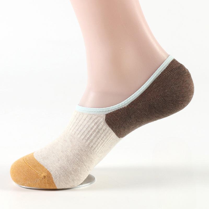 Casual Socks for Autumn and Winter, Thin Cotton Sock Covers, Jacquard Sweat-absorbing Sports Cotton Socks, Men's Casual Boat Socks, Breathable