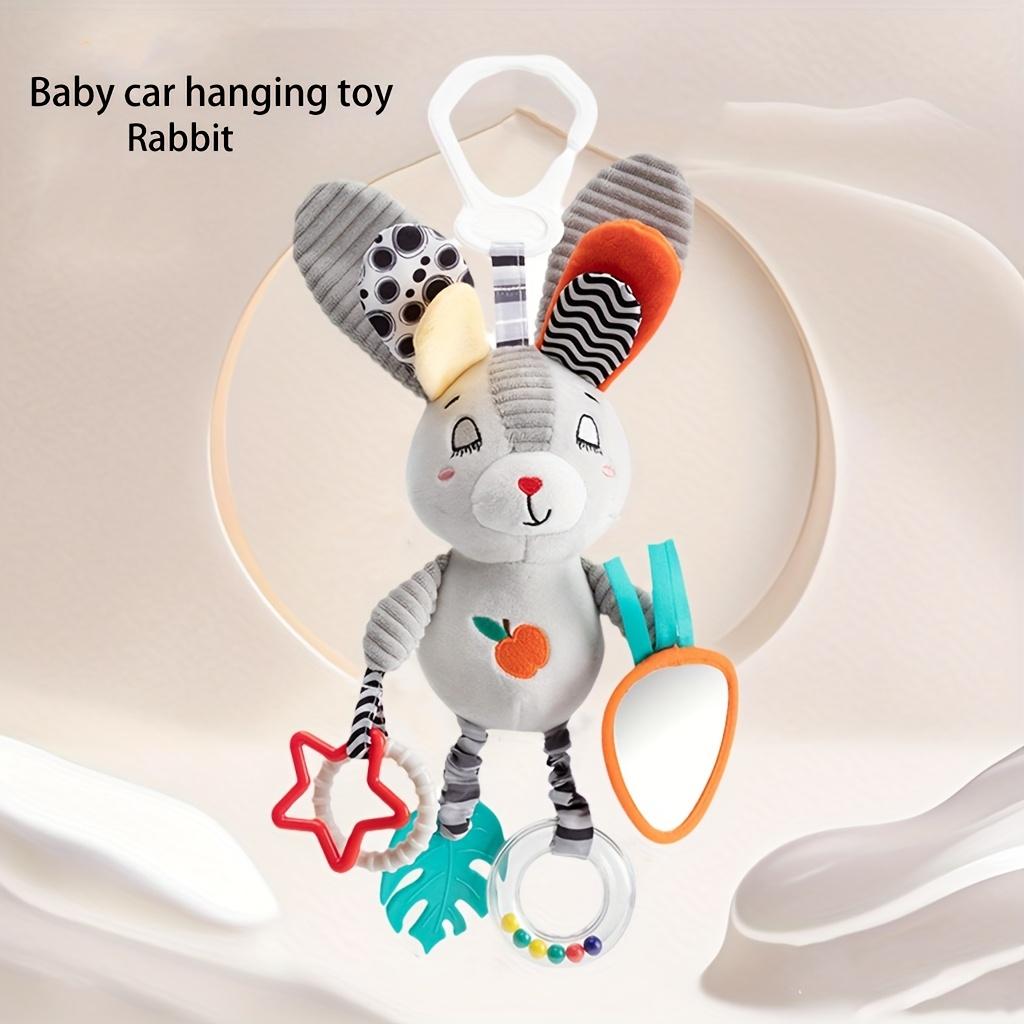 New Fun Kids Toys Rabbit Butterfly Parrot Penguin Car Hanging Toy Rattle Educational Holiday Celebration Gift for Thanksgiving, Christmas,Birthday