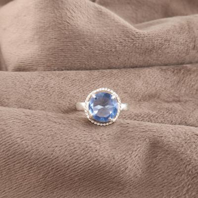 Tansanit Handgefertigter Edelsteinring, 925 Massiv Sterling Silber Ring Zarter Schmuck, Ring für Verlobungsgeschenk