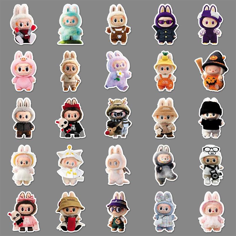 50 Rab Doll Stickers Cartoon Cute Doll High Definition Graffiti Handbook Water Cup Guitar Sticker