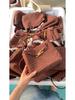 2024 Autumn/Winter Frosted Woven Crossbody Tote with Metal Butterfly Buckle for Women