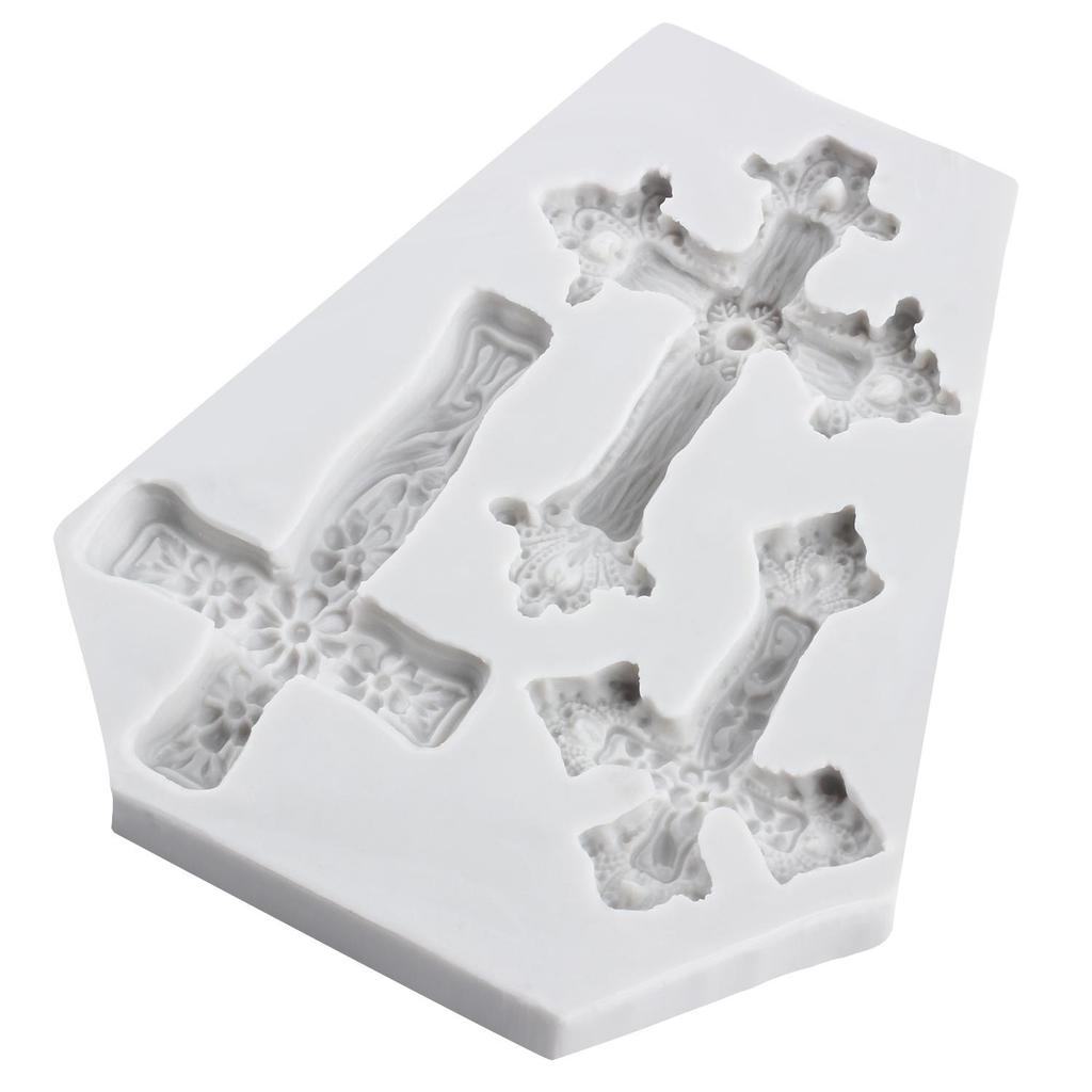 Cross Silicone Mold Cross Fondant Molds Cake Decorating Tools Cupcake Topper Candy Sugar Craft Gum Paste Polymer Clay