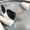 Brownie Irregular Sunglasses Men'S And Women'S Metal Trend Sunglasses Color Film Glasses
