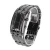 LED Watch Unique Binary Time Mode Display Convex Arc Structure Waterproof LED Wrist Watch