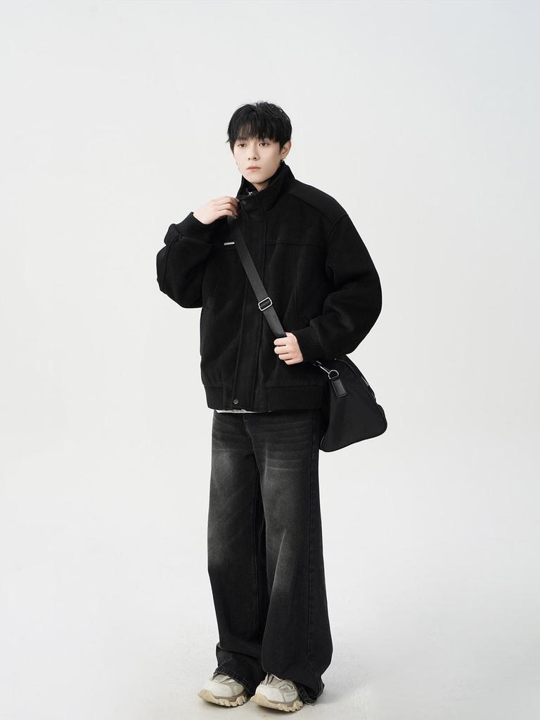 Men's Trendy Wool-Blend Two-Piece Faux Coat - Thick, Warm, and Stylish Winter Jacket
