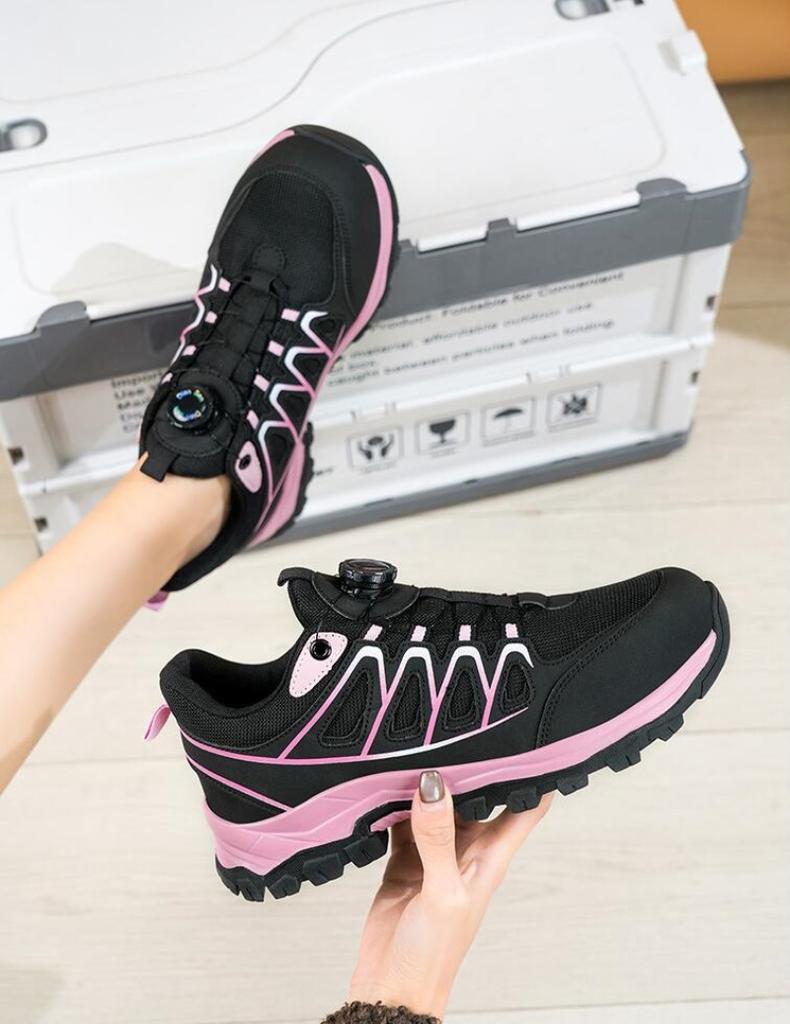 Women'S Rotating Button Safety Shoes Steel Toe Work Sneakers Indestructible Shoes Puncture-Proof Work Boots Cushion Women Sneake