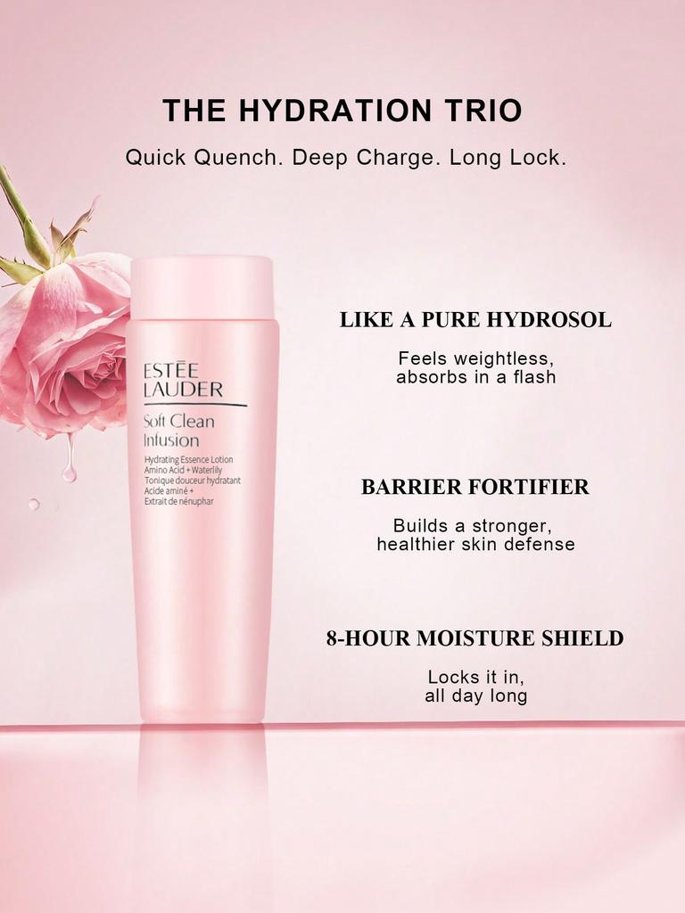 Estee Lauder Soft Clean Infusion Hydrating Essence Lotion with Amino Acid + Waterlily- 50ml