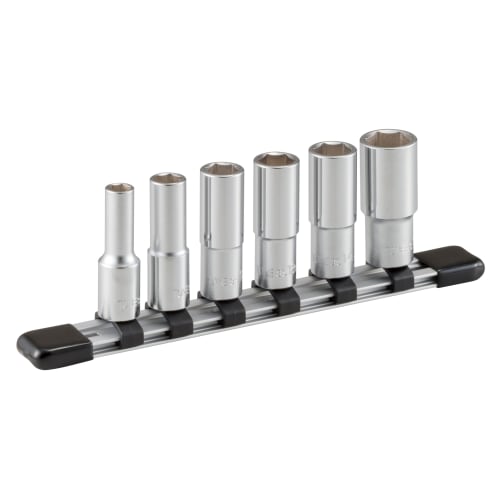 TONE Deep Socket Set (Hexagonal, with holder) HSL306 Drive angle 9.5mm (3/8") Contents 6 items