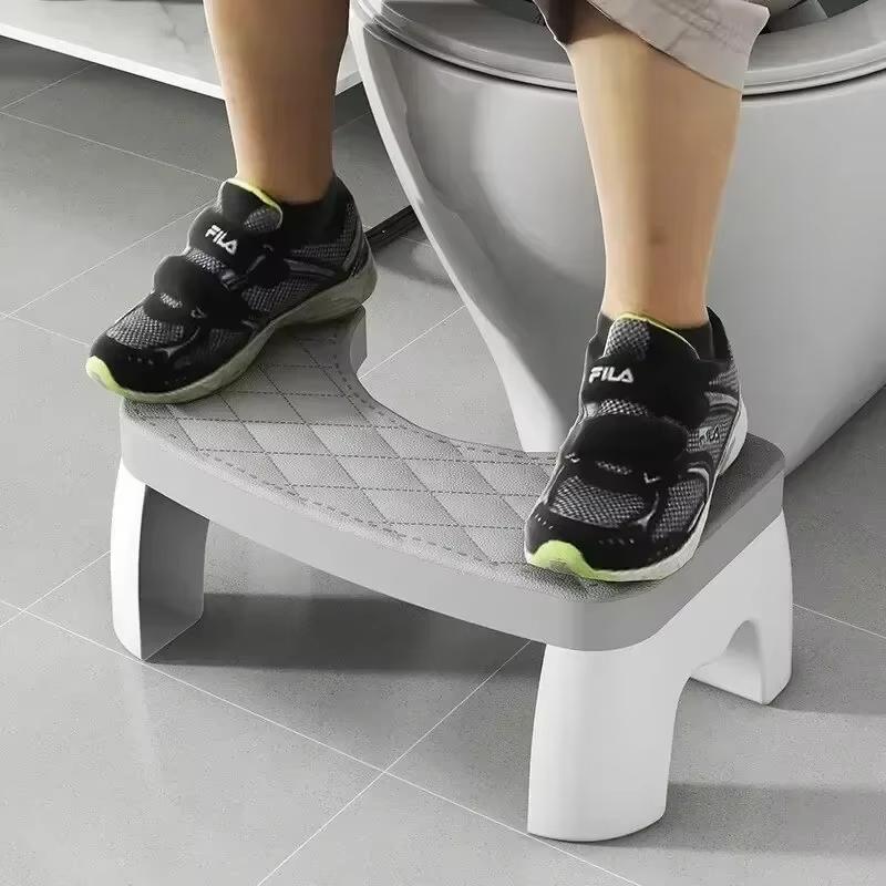 1Pcs Anti-Slip Toilet Stool Squatting Foot Stool Non-Skid Step Stool for Adults Kid Elderly Pregnancy Bathroom Squat Potty Stool