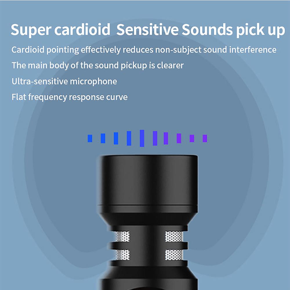 SaiRen T-Mic Super-Cardioid Switchable Dual Heads Microphone Plug and Play Mic