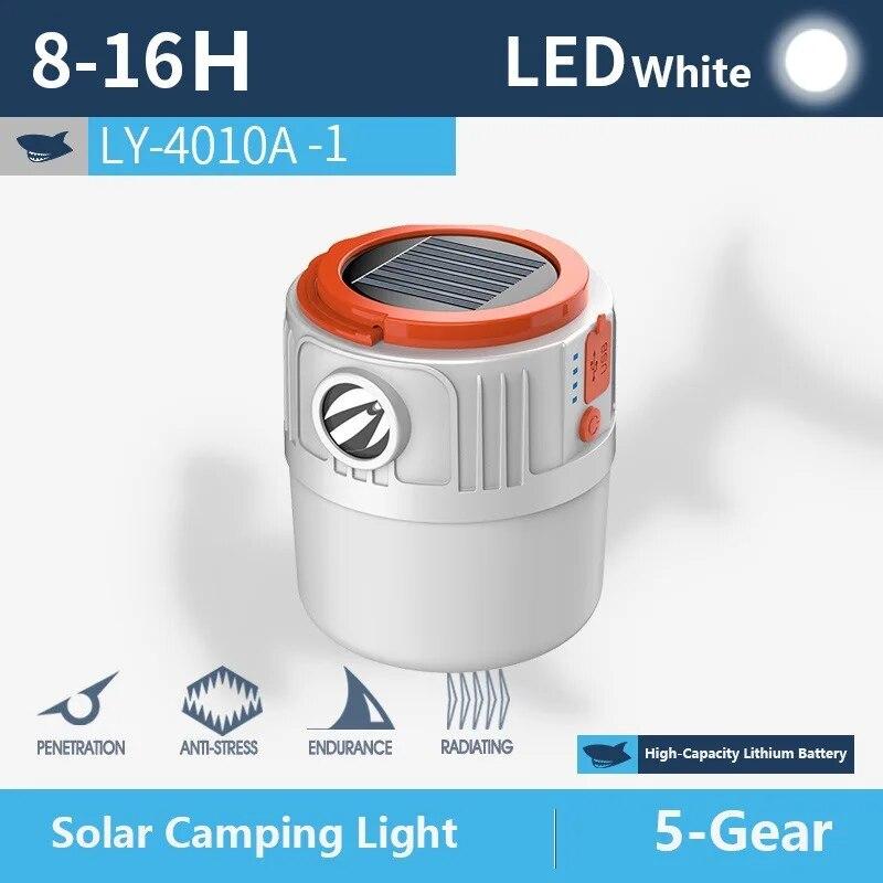Solar Camping Light Power Bank LED Camping Lanterns 6 Gears Remote Control Waterproof Outdoor Tent Light Rechargeable Flashlight