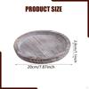 Bathroom Counter Organizer Wood Round Dinner Plate Wooden Serving Tray Platter for Food