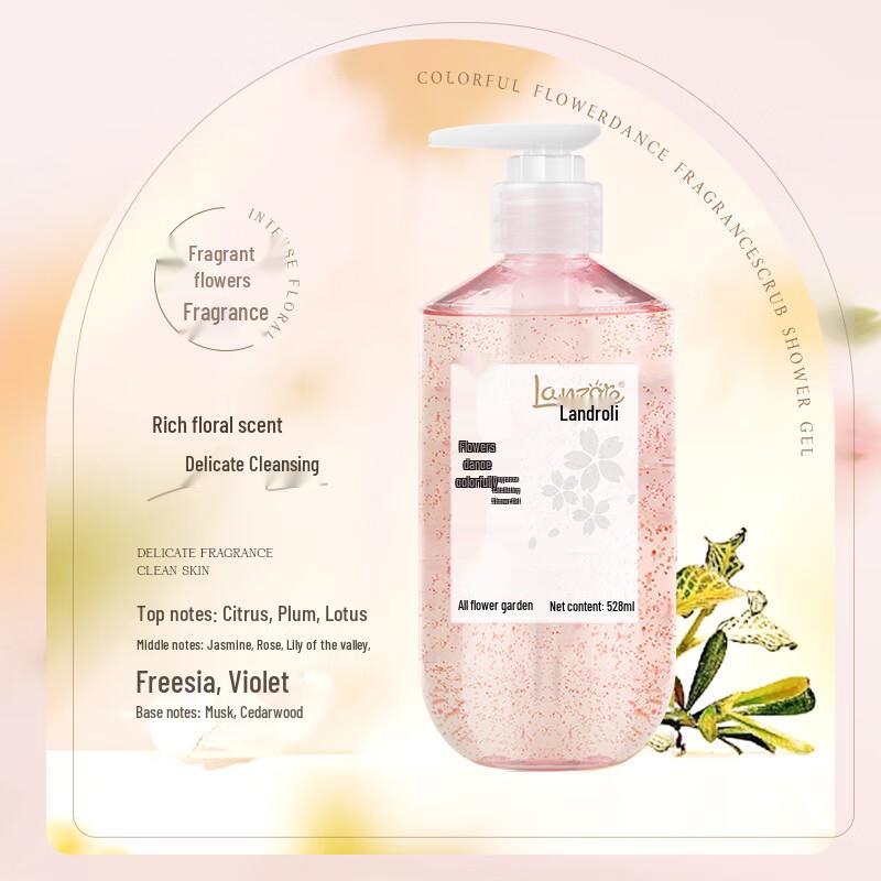 

Lanzhuoli Flower Dance Scented Scrub Shower Gel 528ml