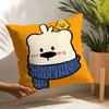 2 Funny Interest Polar Bear Illustrations Pillow Case Home Living Room Decoration Linen Pillowcover Pillow Cases Cushion Cover