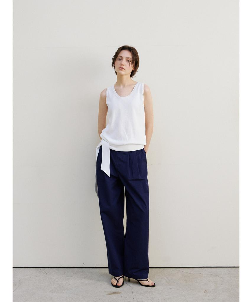Ninnis Tie Sleeveless Knit Top (White)
