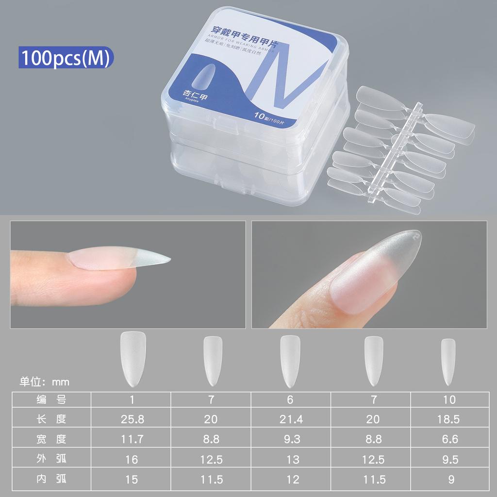 1Box/100pcs Matte Fake Nails NO Polishing Press On False Nails Medium Short Design High Matt Soft Gel Nail Tips for Extension