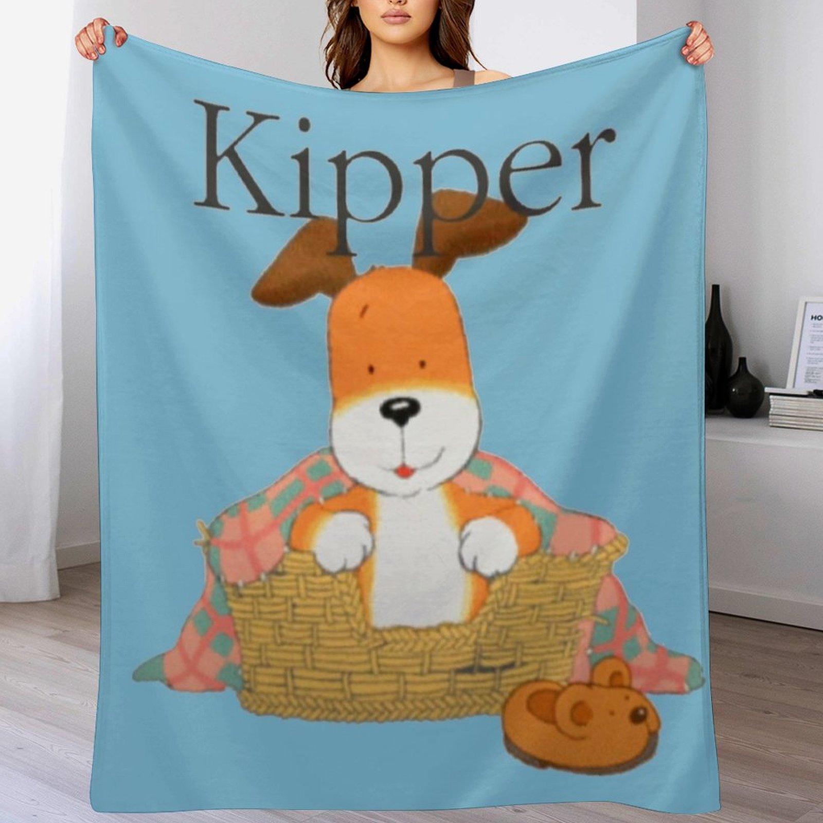 Kipper The Dog - Retro Children s TV Throw Blanket Soft Home Decor Blanket for Couch Bedroom Size: 75*100cm, Weight: 230 GSM