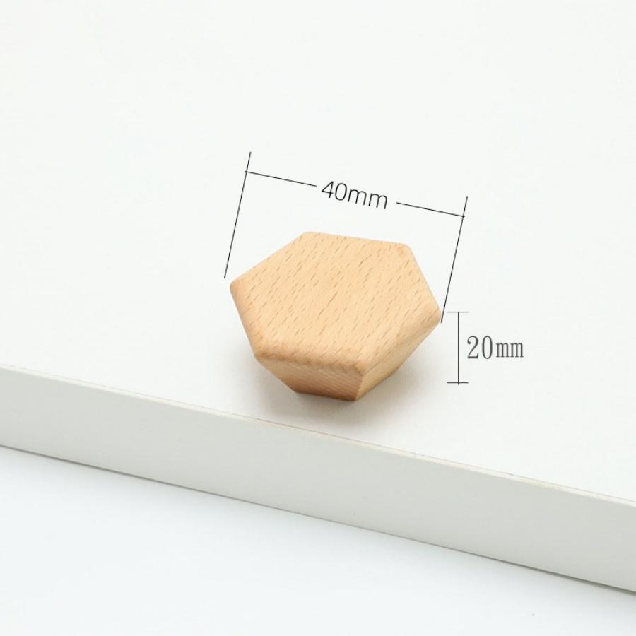Wooden Handle Hexagon Square Round Drawer Knob Cupboard Closet Knobs Kitchen Cabinet Door Handle Furniture Decoration Wood Knobs