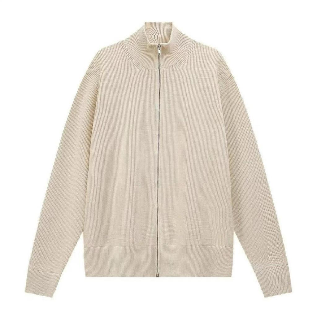 Frühling Doppelreißverschluss Halbpullover Warmes Paar Gaoke Strickjacke Pulloverjacke Herrenpullover