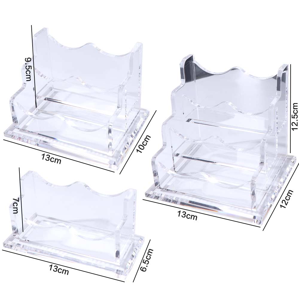 Transparent Name Card Display Stand Acrylic Organizer Storage Rack  Business Name Card