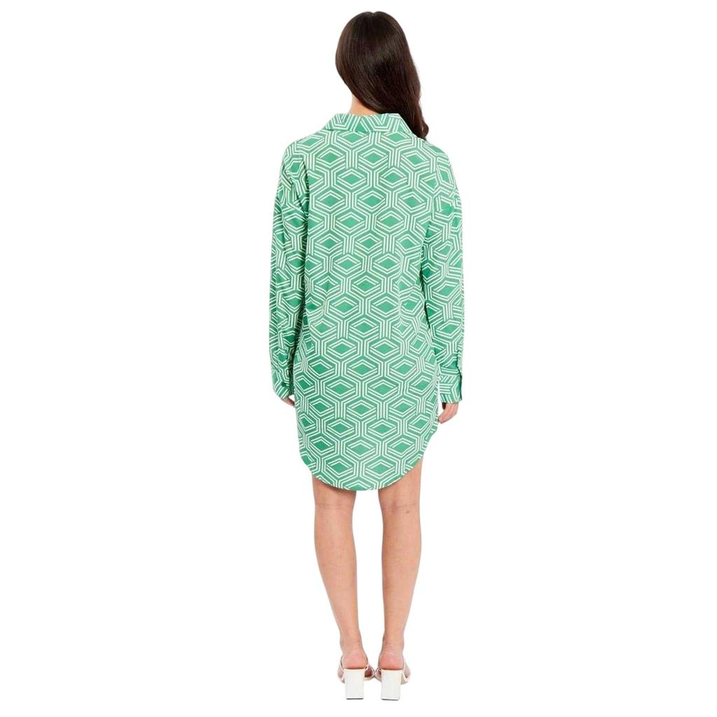 Influence Womens/Ladies Geometric Long-Sleeved Dress