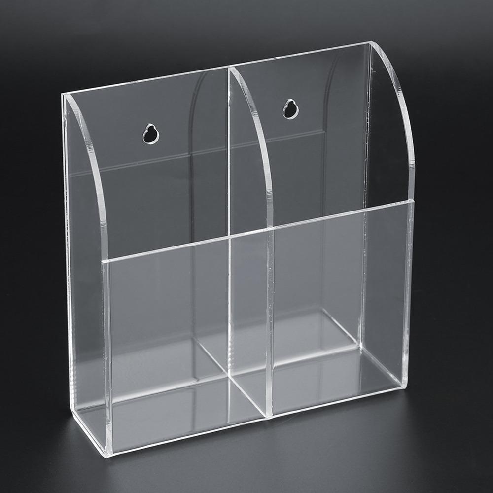 Acrylic Remote Control Holder Clear Universal Remote Control Box MultiPurpose Wall Mount Remote Control Organizer