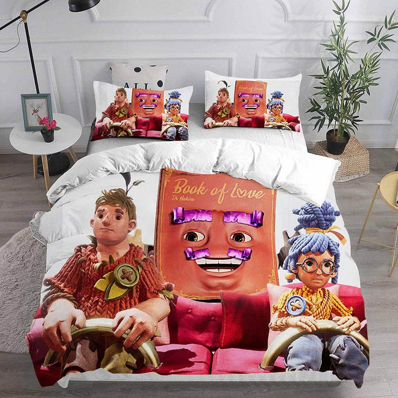 Game Takes Two Cartoon Printed Bedding Sets Comforter Quilt Bed Cover Duvet Cover Pillow Case 2-3 Pieces Sets Kids Adult Size