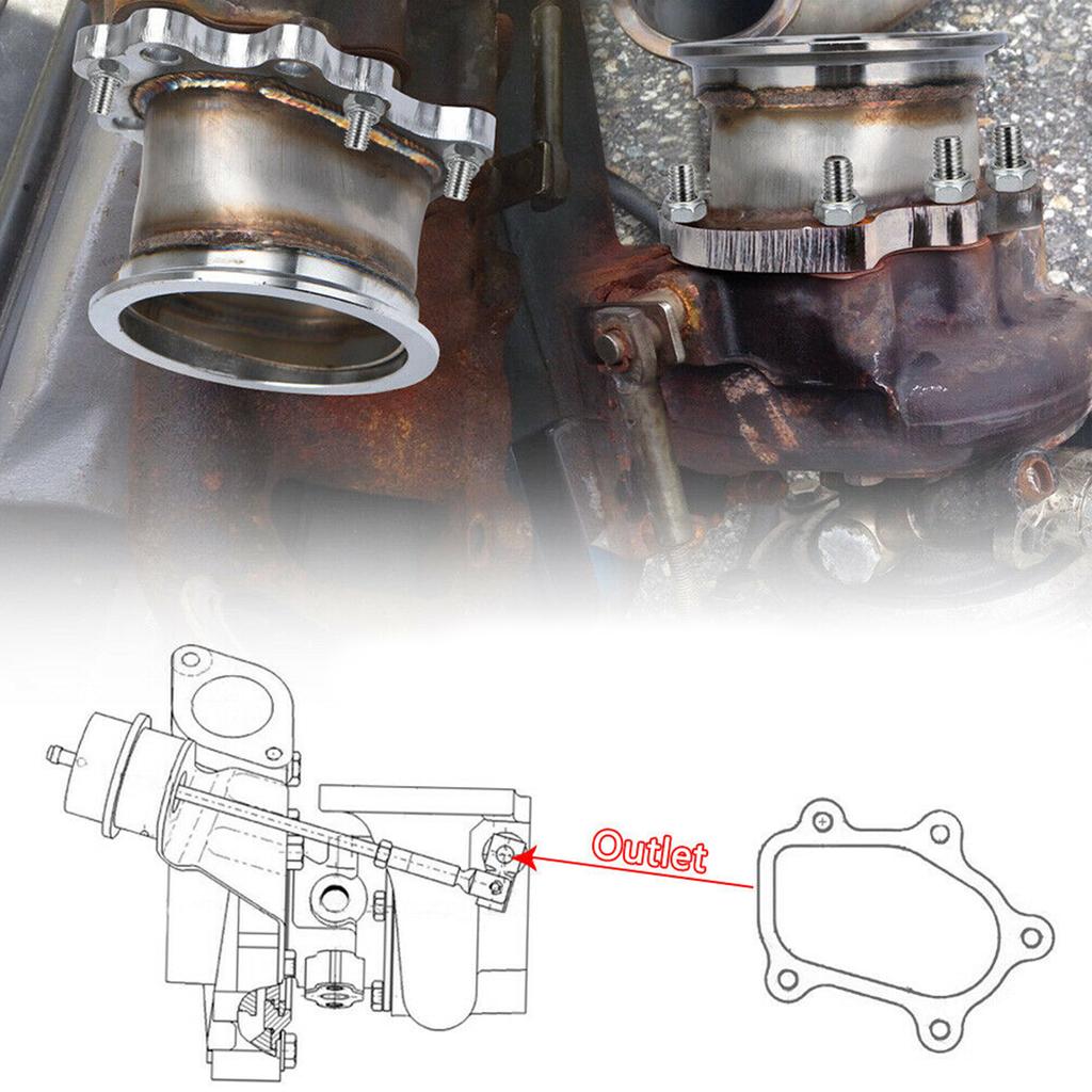 Adapter Flange 8 S To 3in V-Band Outlet Downpipe Fit for T25 T28 5 8