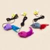 Plush/Feather Hanging Mouse Cat Toy Sounding with Sticky Hook Cat Scratch Rope Mouse Bouncing Mouse Cat Toy