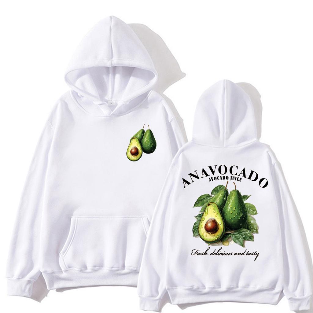 Funny An Avocado Juice Graphic Hoodies Men Women Fashion Aesthetic Sweatshirt Oversized Fleece Gifts