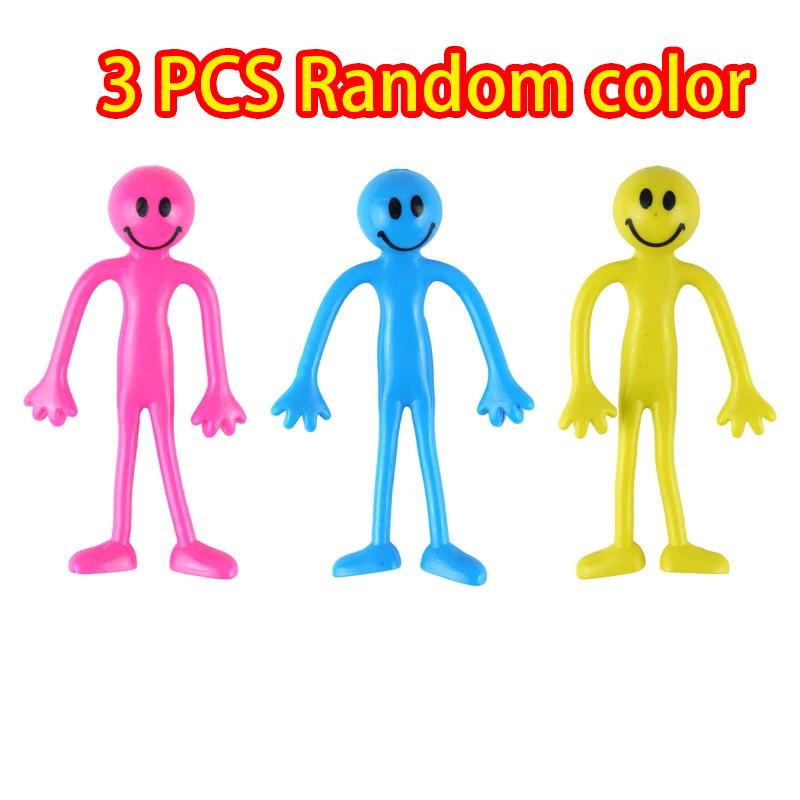 

3 Pcs Funny Kids Iron Wire Toy For Adjustable Joints Smiley Expression Toys Flexible Phone Holder Decompression Lovely Gift