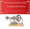 Hand-Cranked 304 Stainless Steel Popcorn Maker - Gourd-Shaped Pressure Cooker