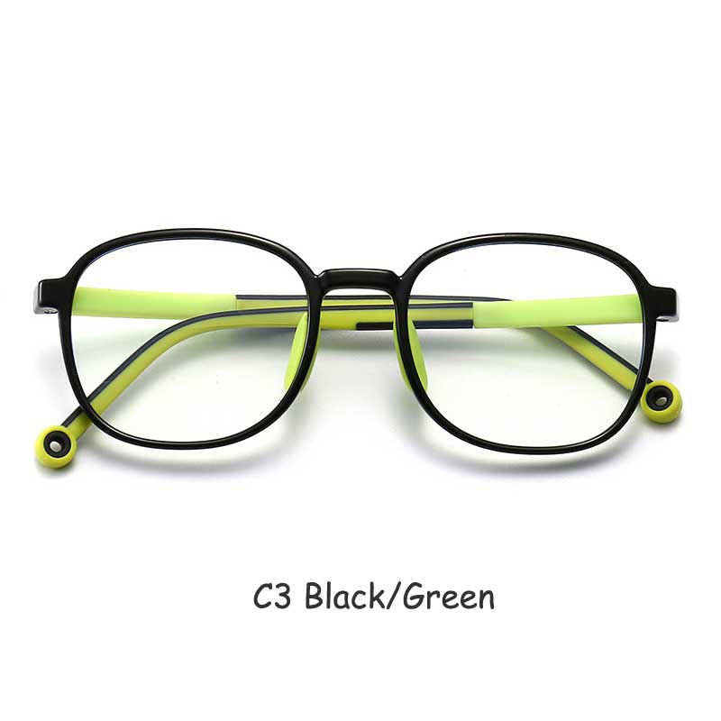 2024 Kids Blue Light Glasses Square Silicone Nose Pad Optic Myopia Hyperopia Eyeglass Frames Child Glasses 0 Diopter Eyewear