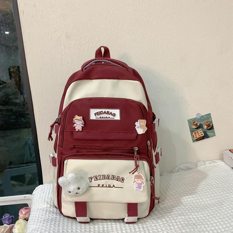 School bag female cute student to fifth and sixth grades backpack casual large-capacity make-up bag
