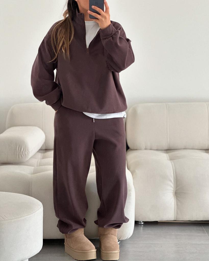 Damen Leuchtgelbes Kapuzenpullover und Jogginghosen Set mit Kordelzug Lässiger Streetwear Zweiteiler