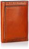 Katharine Hamnett London Color Tailored 2 Tri-fold Wallet, Made with Premium Japanese Antique-Style Kip Leather (Calfskin), Compact Tri-fold with